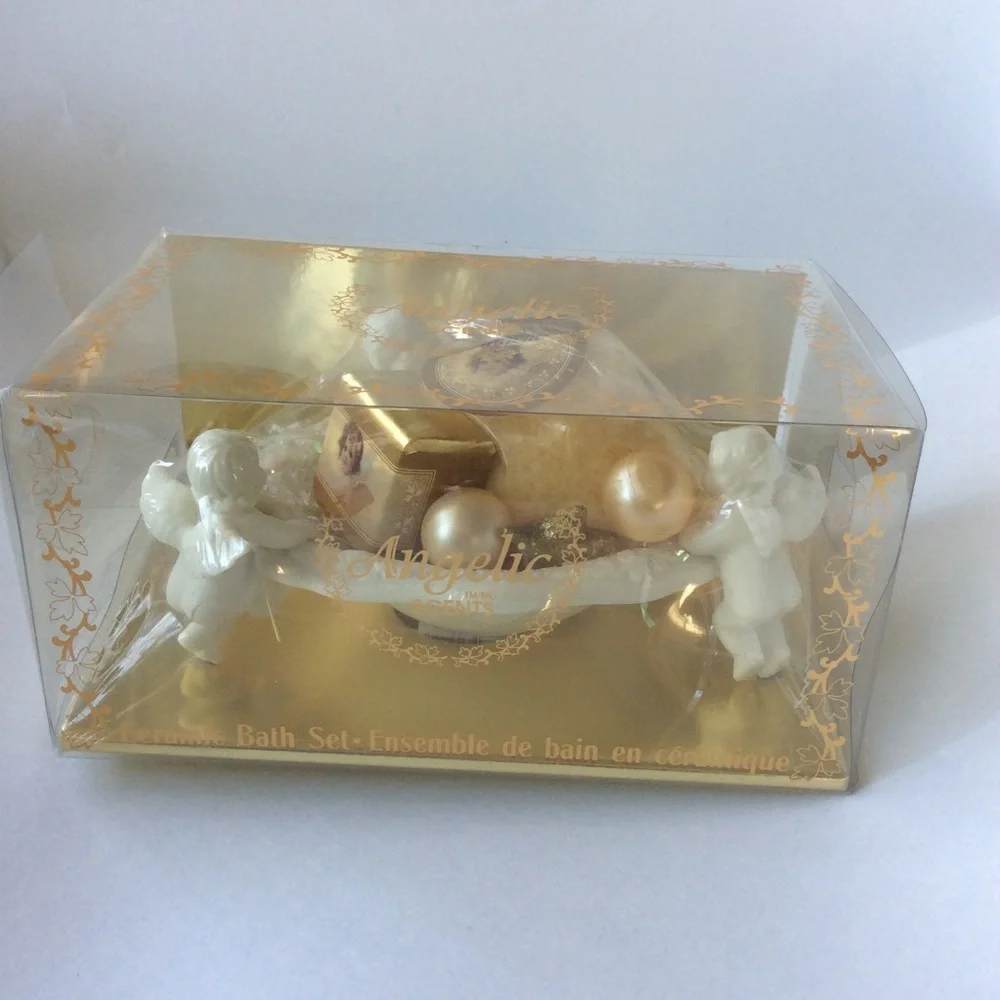 Angelic Scents Cream Cherub Soap Dish Vintage New